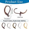 200Pcs 5 Colors Brass Leverback Earring Findings KK-SP0001-01-2