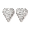 Brass Micro Pave Clear Cubic Zirconia Pendants KK-S388-01P-03-1