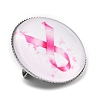 Breast Cancer Awareness Ribbon Glass Brooches LS-JEWB-L019-01C-2