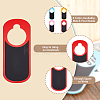 4Pcs 4 Colors Wood Doorknob Hanging Blackboard Signs AJEW-FH0003-16-4