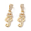 Eco-Friendly Brass Micro Pave Cubic Zirconia Pendants KK-K265-01G-I-1