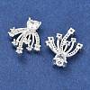 Brass Micro Pave Clear Cubic Zirconia Pendants KK-B172-05S-2