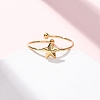 304 Stainless Steel Open Cuff Ring for Women RJEW-A071-01C-G-2