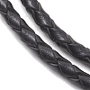 3MM Round Braided Leather Bracelet Making AJEW-JB01541-4