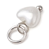 ABS Imitation Pearl Charms PALLOY-JF03222-01-4