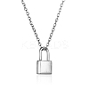 Stylish Stainless Steel Padlock Pendant Necklace for Women's Daily Wear JX6523-2-1