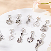 80Pcs 10 Styles Alloy Pendant Decoration HJEW-LP00003-3