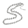 Rack Plating Brass Link Chain Necklaces for Women NJEW-K382-10P-1