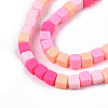 Handmade Polymer Clay Beads Strands CLAY-N008-061-09-3