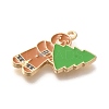 Christmas Theme Alloy Enamel Pendants ENAM-Q509-02KCG-09-2