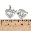 Brass Micro Pave Cubic Zirconia Pendants KK-F908-16P-3