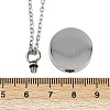 304 Stainless Steel Flat Round Pendant Pet Urn Ashes Necklaces NJEW-S455-01P-6