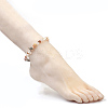 Natural Rutilated Quartz Chip Beads Anklets AJEW-AN00229-01-4