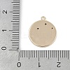 Brass Micro Pave Clear Cubic Zirconia Pendants KK-Z075-10G-3