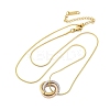 304 Stainless Steel Triple Circles Pendant Necklaces for Women NJEW-Z044-14M-4