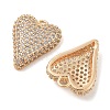 Brass Micro Pave Clear Cubic Zirconia Pendants KK-S388-01G-03-2