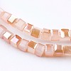 Electroplate Glass Beads Strands EGLA-F121-HR-B04-3