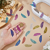 30Pcs 10 Colors 201 Stainless Steel Filigree Pendants STAS-HS0001-54-4