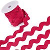 9 Yards Polyester Wavy Fringe Trim Ribbon OCOR-XCP0002-94C-1