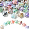 70Pcs UV Plating Rainbow Iridescent Acrylic Beads PACR-CJ0001-30-1