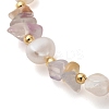 Natural Fluorite Chip Beaded Bracelets for Women BJEW-F478-02E-2