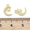 Brass Micro Pave Clear Cubic Zirconia Pendants ZIRC-P120-11G-3