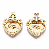 Brass Micro Pave Clear Cubic Zirconia Pendants KK-Q277-025-NF-2