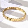 304 Stainless Steel Hinged Cuff Bangles SA-CBAB92B-01G-1