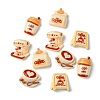 50Pcs 5 Styles Coffee Theme Opaque Resin Decoden Cabochons FIND-CJ0011-15-9