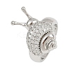 Brass Micro Pave Clear Cubic Zirconia Cuff Rings RJEW-P155-02P-4