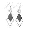 Electroplated 304 Stainless Steel Dangle Earrings EJEW-Z129-22P-4