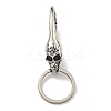 Tibetan Style 316 Surgical Stainless Steel Fittings with 304 Stainless Steel Key Ring FIND-Q101-16AS-1