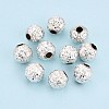Textured 925 Sterling Silver Beads STER-T008-44S-01-1