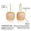 304 Stainless Steel Resin Square Dangle Earrings NU9861-1-1