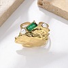 304 Stainless Steel Cuff Rings for Women RJEW-D302-03G-10-5