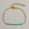 Natural Turquoise Beads Link Bracelets AL8612-7-1
