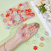 135Pcs 9 Colors Transparent Acrylic Bead Caps OACR-ME0001-28-3