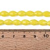Opaque Solid Color Glass Beads Strands GLAA-N071-01A-C03-4