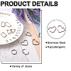 12Pcs 6 Style 303 Stainless Steel Hoop Earrings for Women EJEW-MP0001-01-4