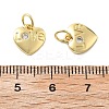 Brass Micro Pave Cubic Zirconia Pendants KK-C092-24E-G-3