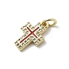 Brass Micro Pave Cubic Zirconia Pendants KK-A278-15G-02-2