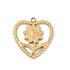 304 Stainless Steel Pendants STAS-S175-43K-G-1