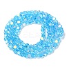 Transparent Electroplate Glass Beads Strands GLAA-Q099-A01-04-2