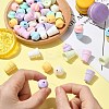 60Pcs 2 Styles Opaque Acrylic Beads SACR-CJ0001-86-5