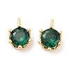 Brass Micro Pave Cubic Zirconia Charms KK-C051-39G-06-1