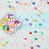 4 Colors Handmade Polymer Clay Beads Strands CLAY-FS0001-06-5