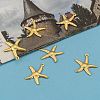 Brass Starfish/Sea Stars Pendants X-KK-L134-11G-6