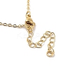 Brass Enamel Cable Chain Butterfly Pendant Necklaces NJEW-K379-01G-02-4