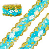 6M Polyester Flower Embroidery Lace Ribbon OCOR-TAC0015-14-2