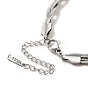 Non-Tarnish 304 Stainless Steel Interlocking Herringbone Chain Bracelet for Men Women LS-BJEW-H554-01P-3